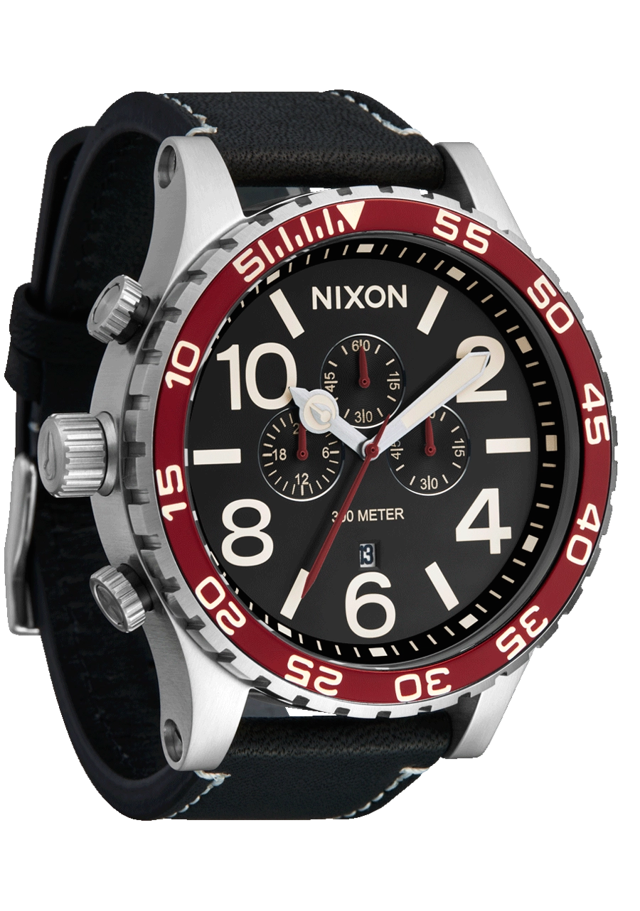 51-30 Chrono Leather - Silver / Black / Cranberry