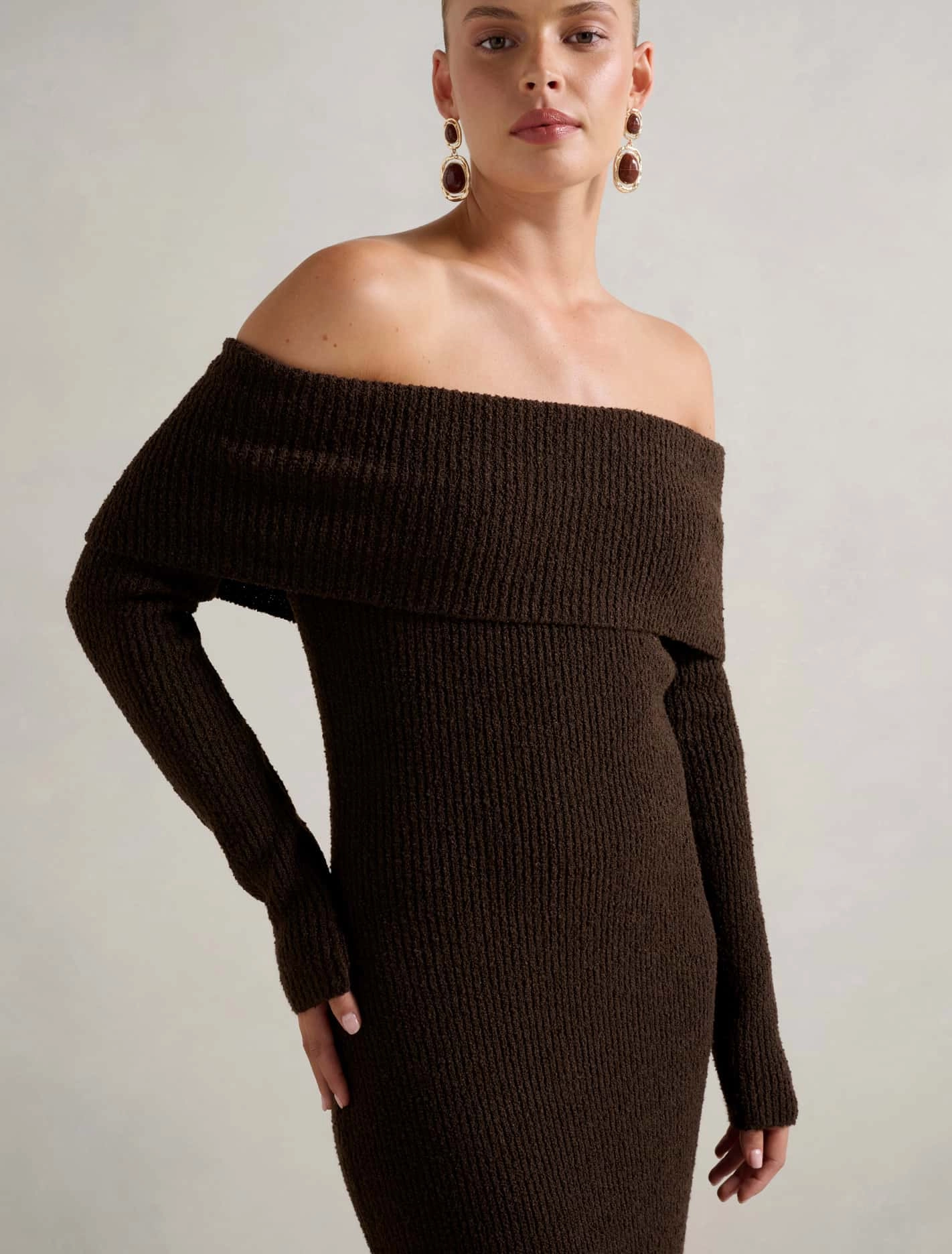 Alexa Boucle Midi Dress