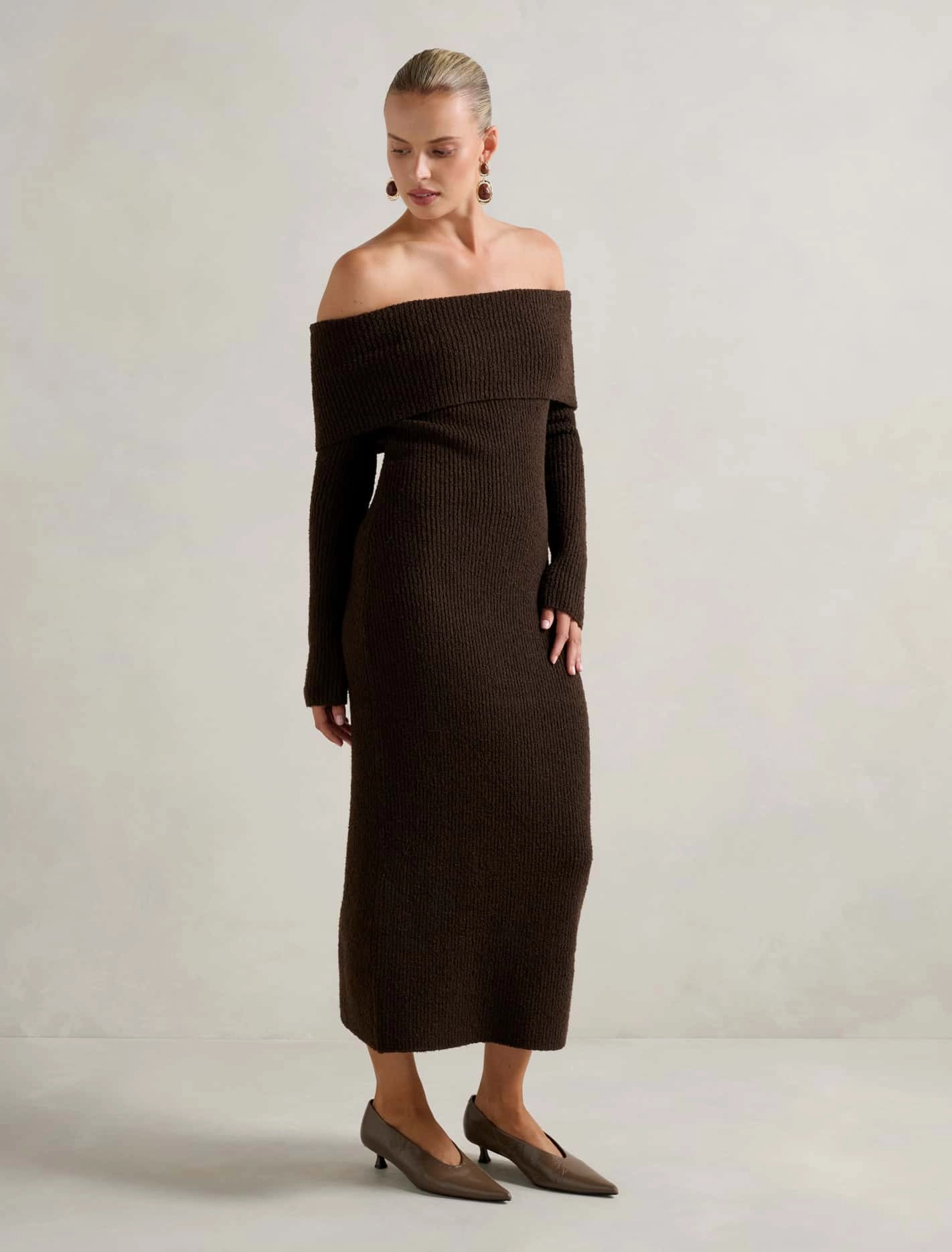 Alexa Boucle Midi Dress