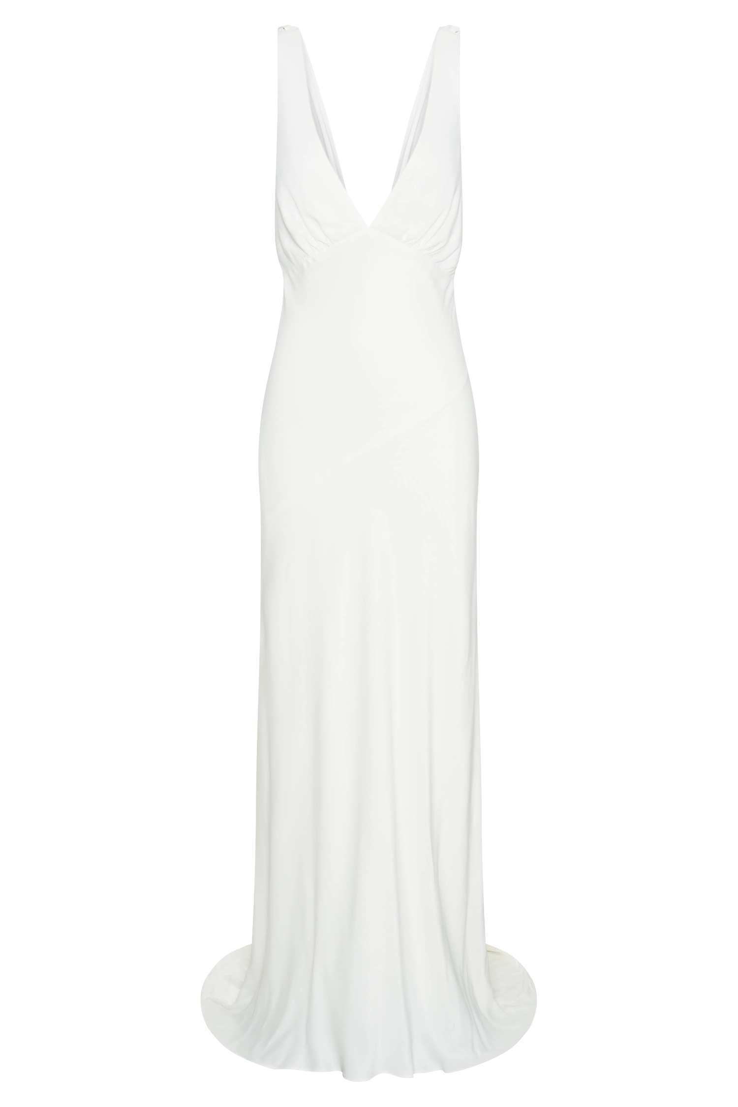 Amanza Maxi Dress With Cowl Back - White