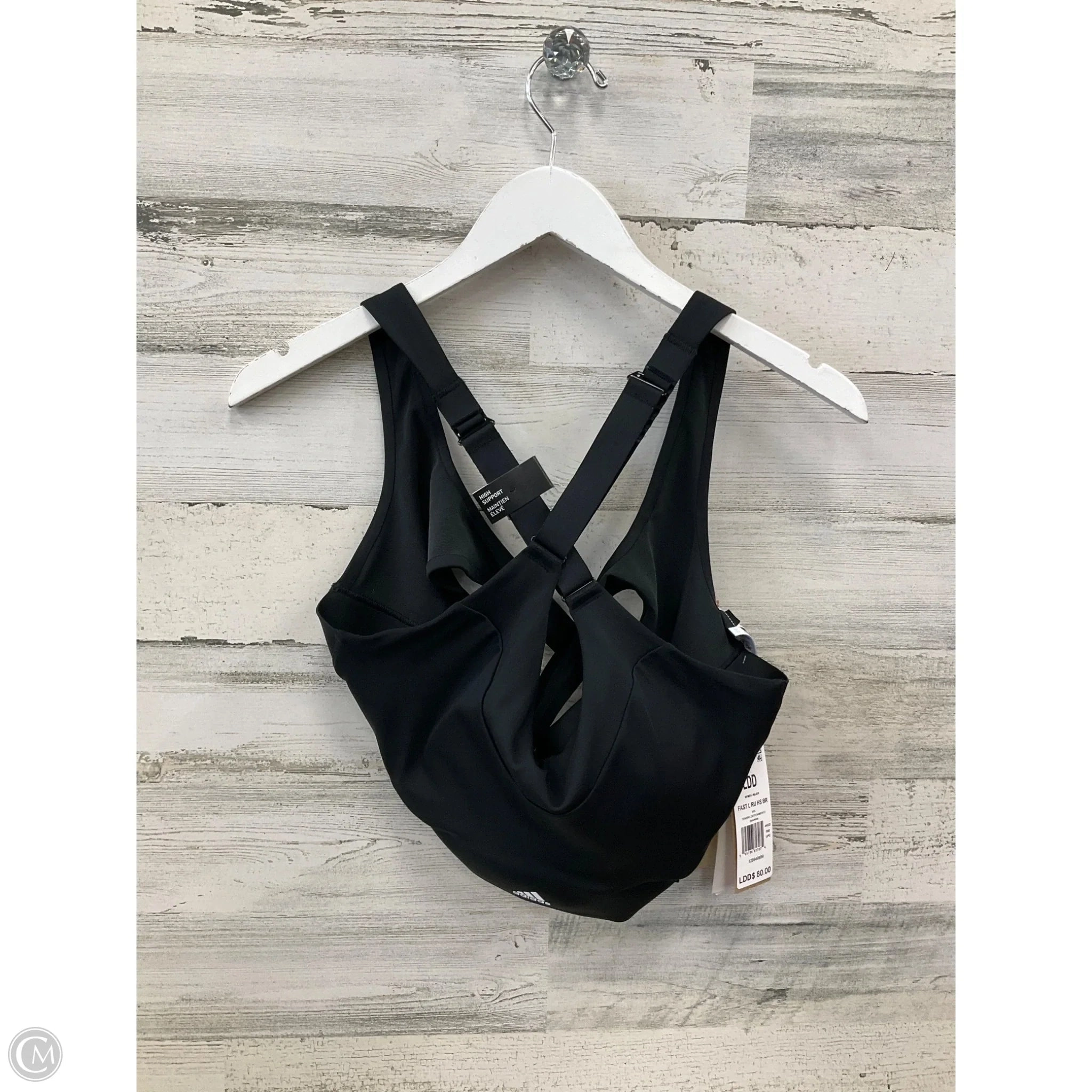 Athletic Bra By Adidas In Black, Size: L