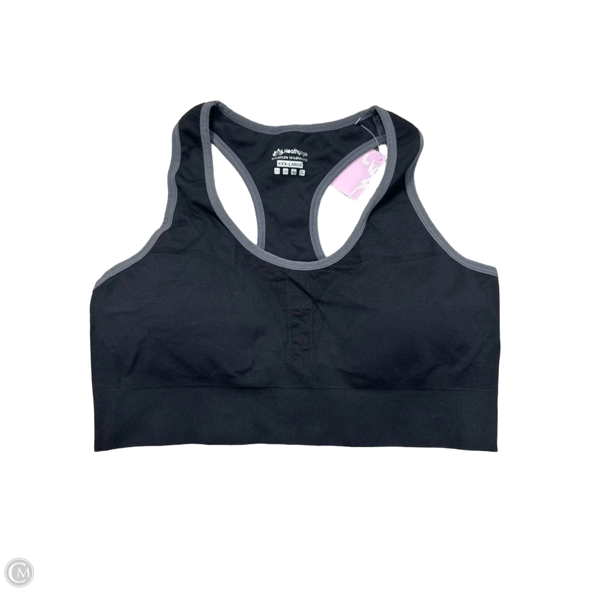 Athletic Bra By HEALTHY YOGA In Black, Size: 3x