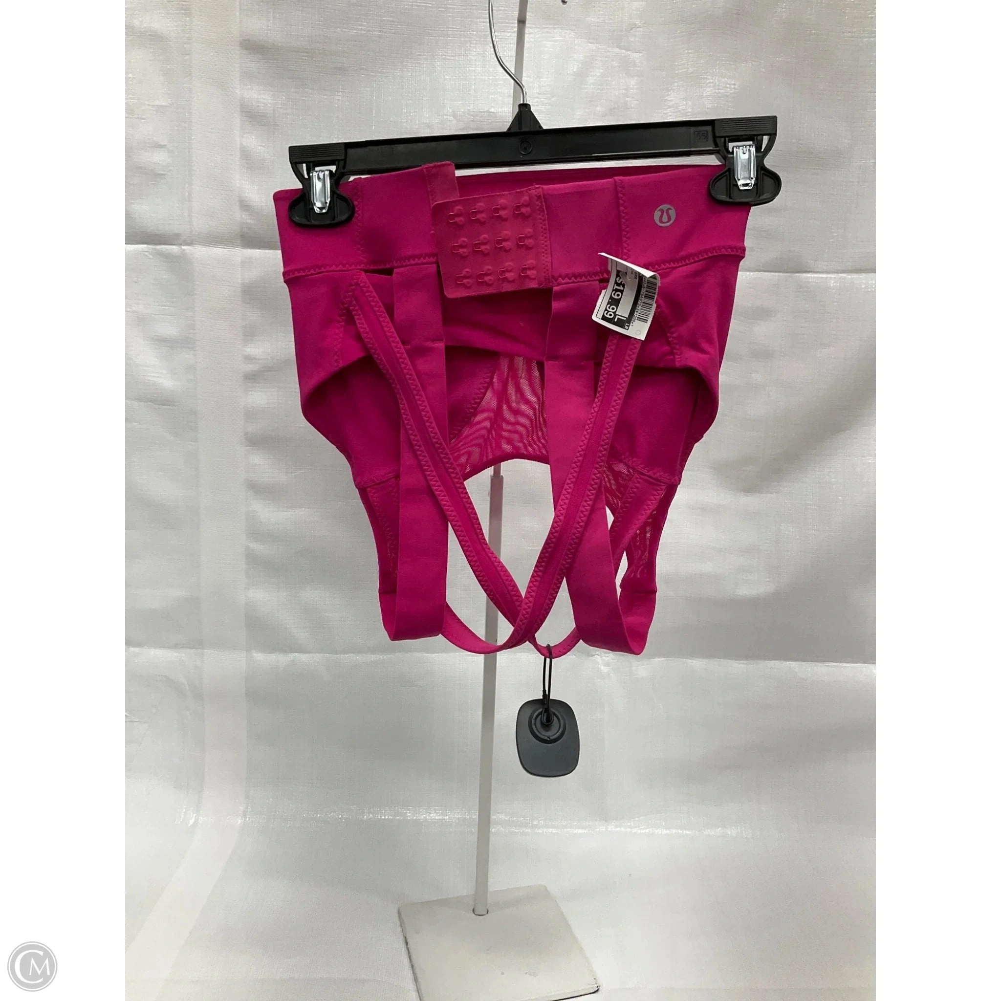 Athletic Bra By Lululemon In Black & Pink, Size: 4
