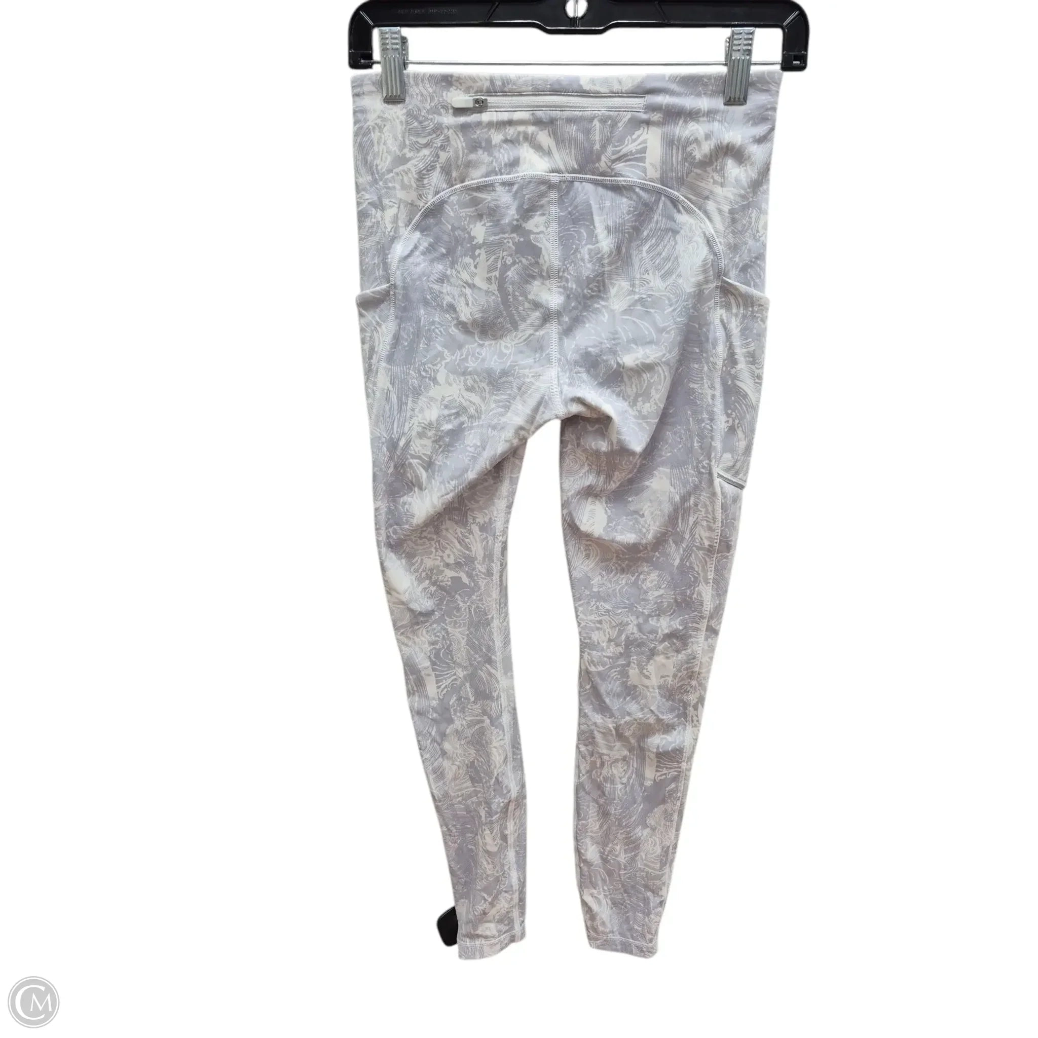 Athletic Leggings By Lululemon In Grey & White, Size: 6