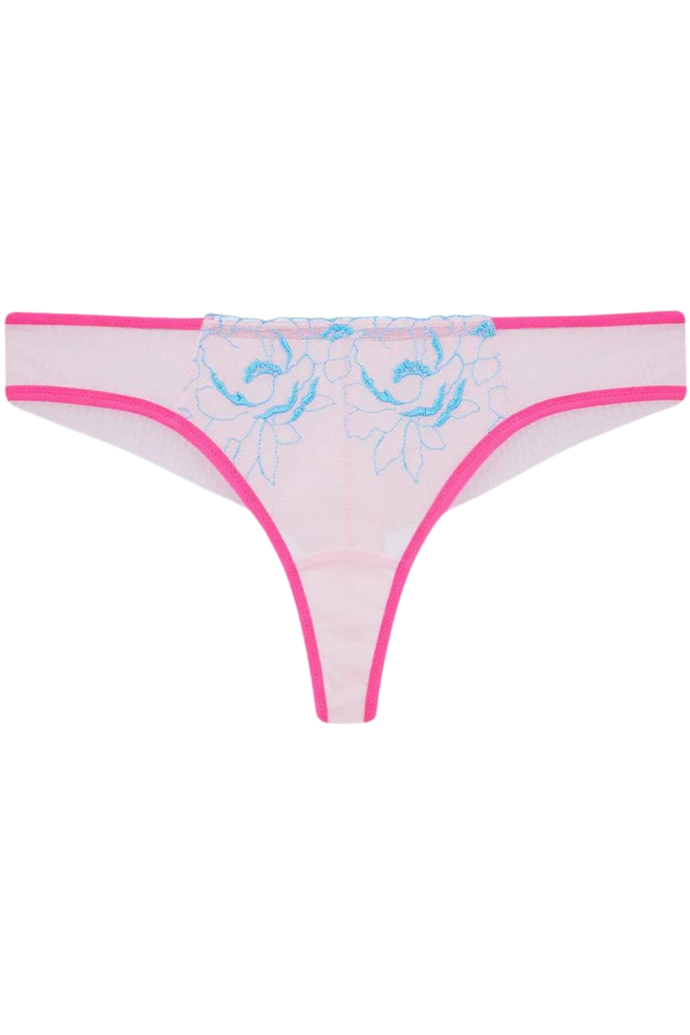 Audrey Floral Embroidery Knicker in Light Pink