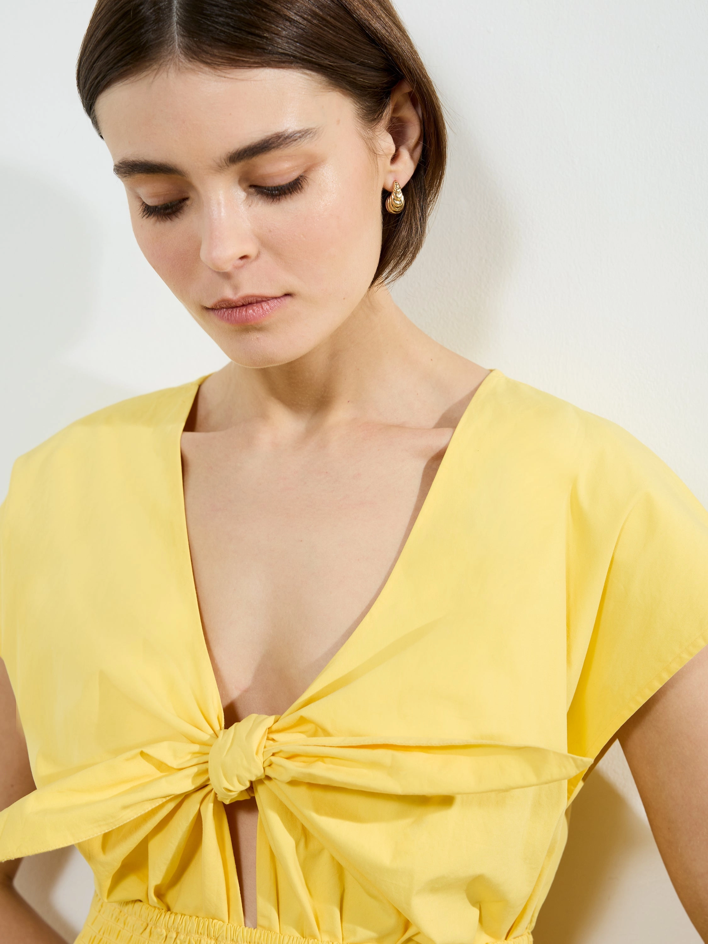 Barletta Poplin Tie Midi Dress