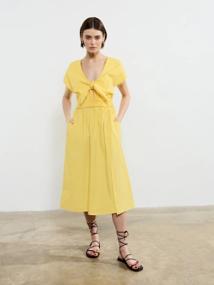 Barletta Poplin Tie Midi Dress