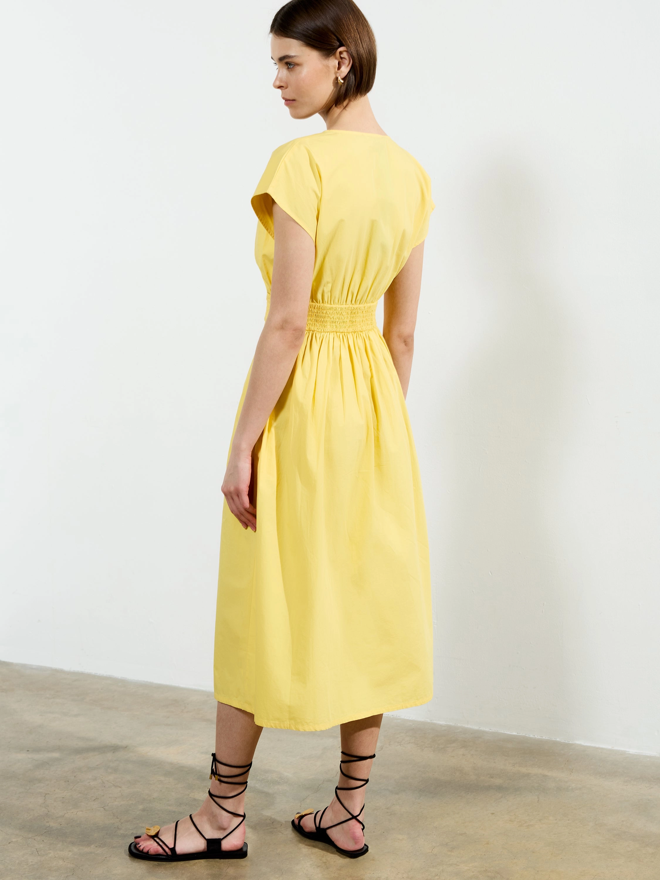 Barletta Poplin Tie Midi Dress