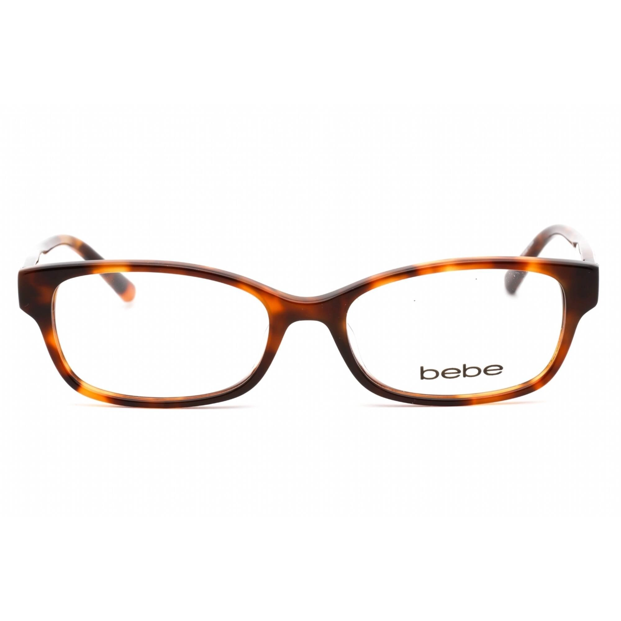 Bebe Women's Eyeglasses - Tortoise Plastic Full Rim Rectangular Frame | BB5183 200