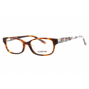 Bebe Women's Eyeglasses - Tortoise Plastic Full Rim Rectangular Frame | BB5183 200