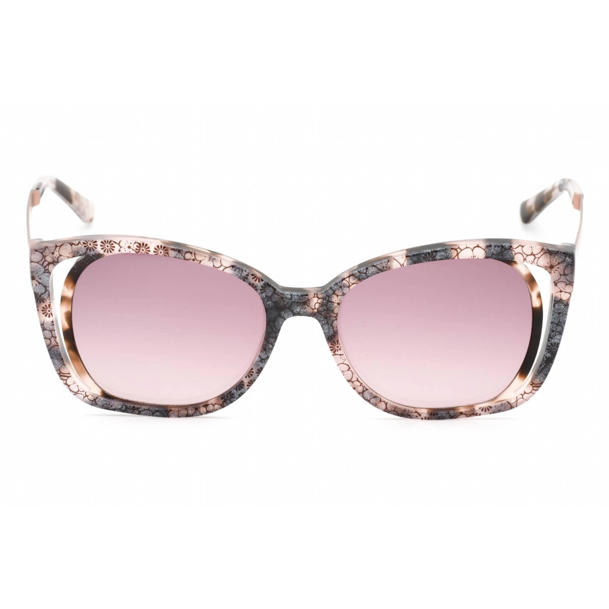 Bebe Women's Sunglasses - Blush Floral Plastic Full Rim Rectangular Frame | BB7210 690