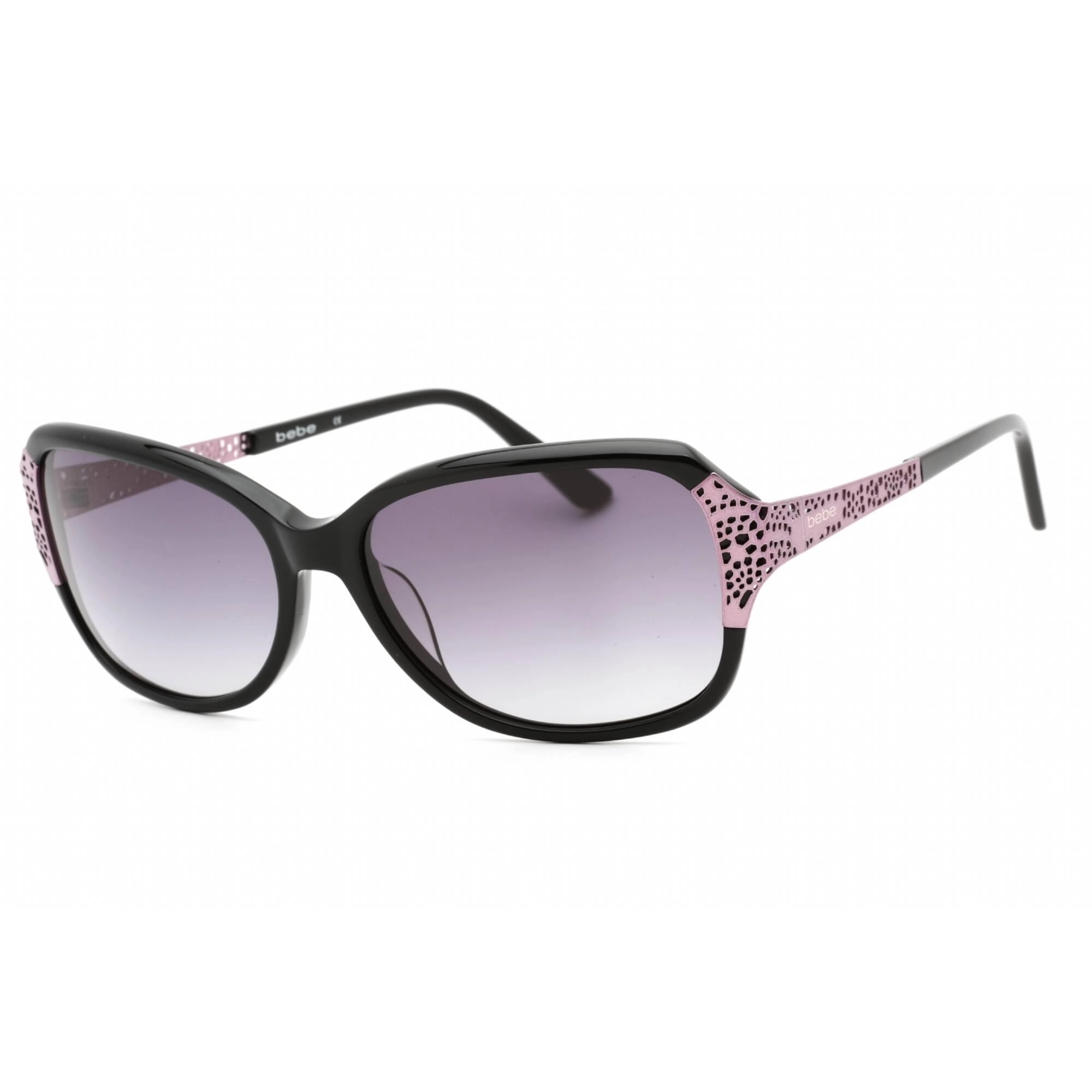 Bebe Women's Sunglasses - Jet Full Rim Rectangular Fixed Nose Pads Frame | BB7189 001