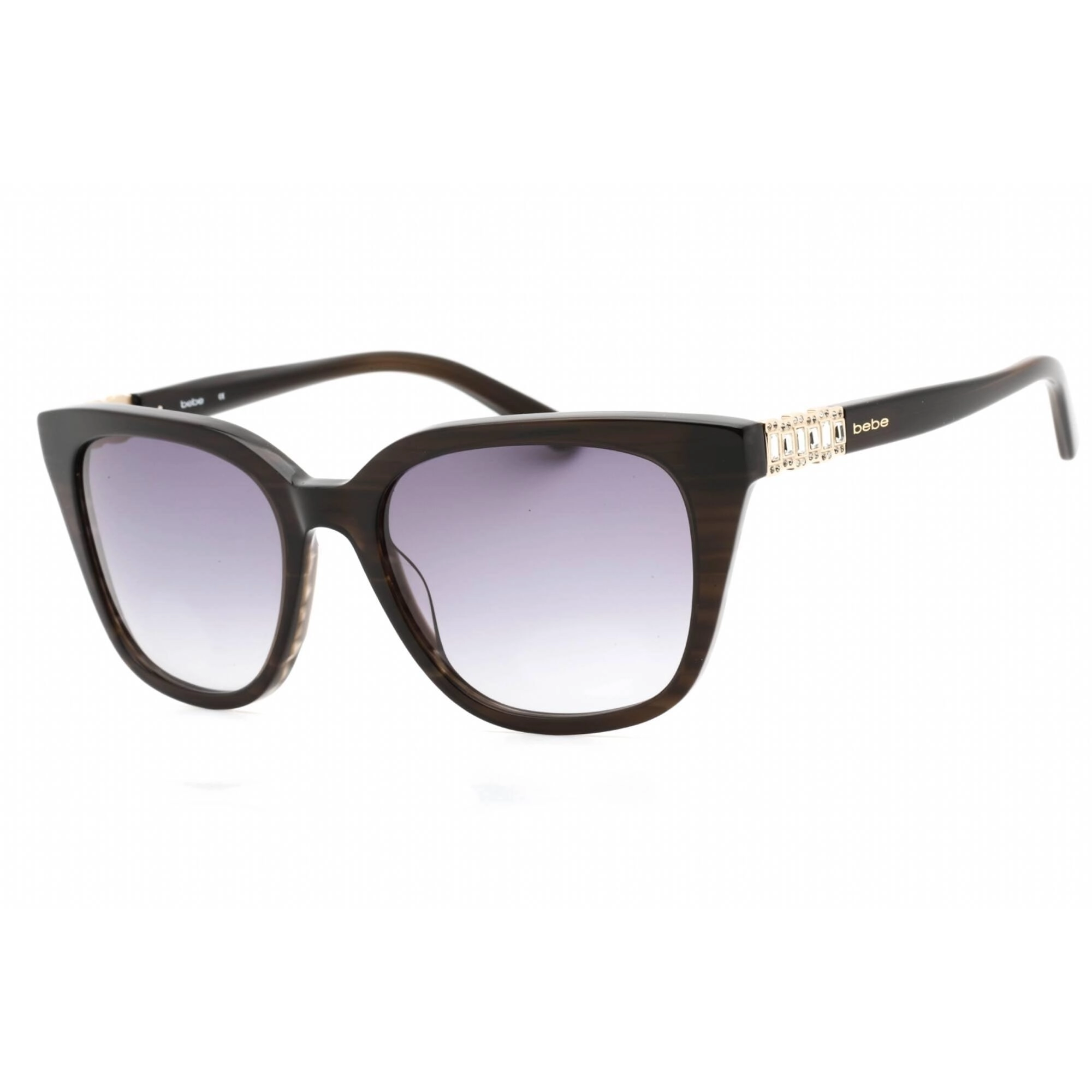Bebe Women's Sunglasses - Jet Full Rim Rectangular Fixed Nose Pads Frame | BB7199 001