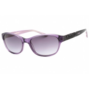 Bebe Women's Sunglasses - Purple Crystal Zylonite Full Rim Oval Frame | BB7097 519