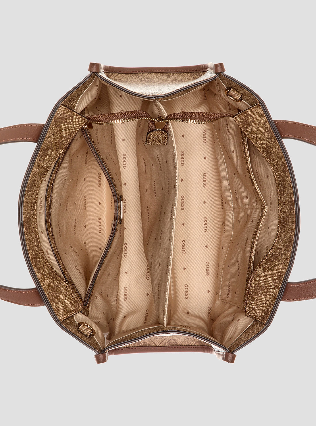 Brown Logo Izzy 2 Tote Bag