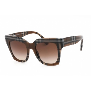 Burberry Women's Sunglasses - Check Brown Plastic Square Shape Frame | 0BE4364 396713