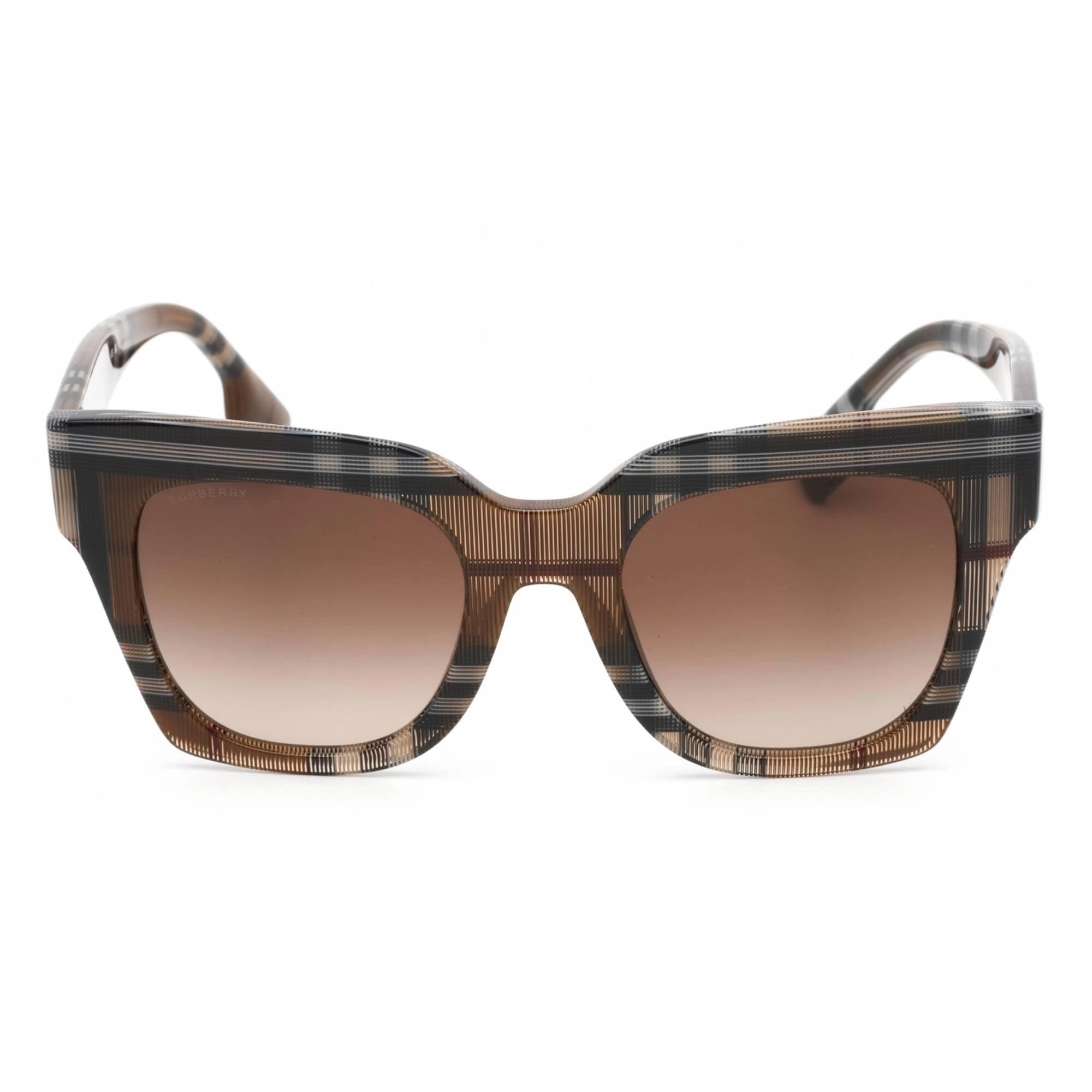 Burberry Women's Sunglasses - Check Brown Plastic Square Shape Frame | 0BE4364 396713