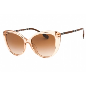 Burberry Women's Sunglasses - Peach Cat Eye Frame Brown Grey Lens | 0BE4407F 408813