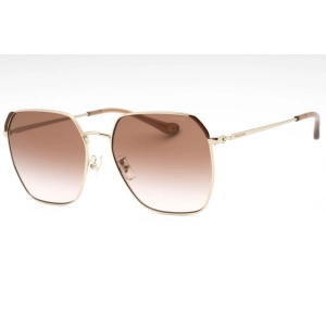 Coach Women's Sunglasses - Shiny Light Gold/Brown Metal Butterfly | 0HC7165D 900513
