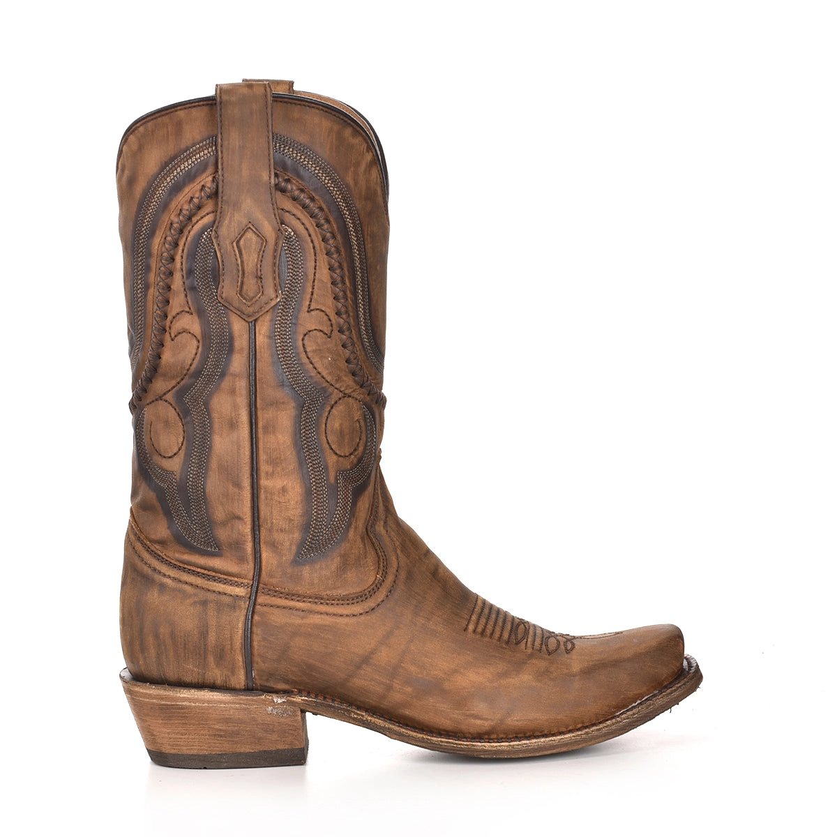 Corral A3479 Men's Brown Embroidery Narrow Square Cowboy Boots