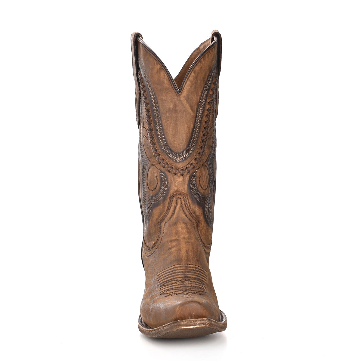 Corral A3479 Men's Brown Embroidery Narrow Square Cowboy Boots
