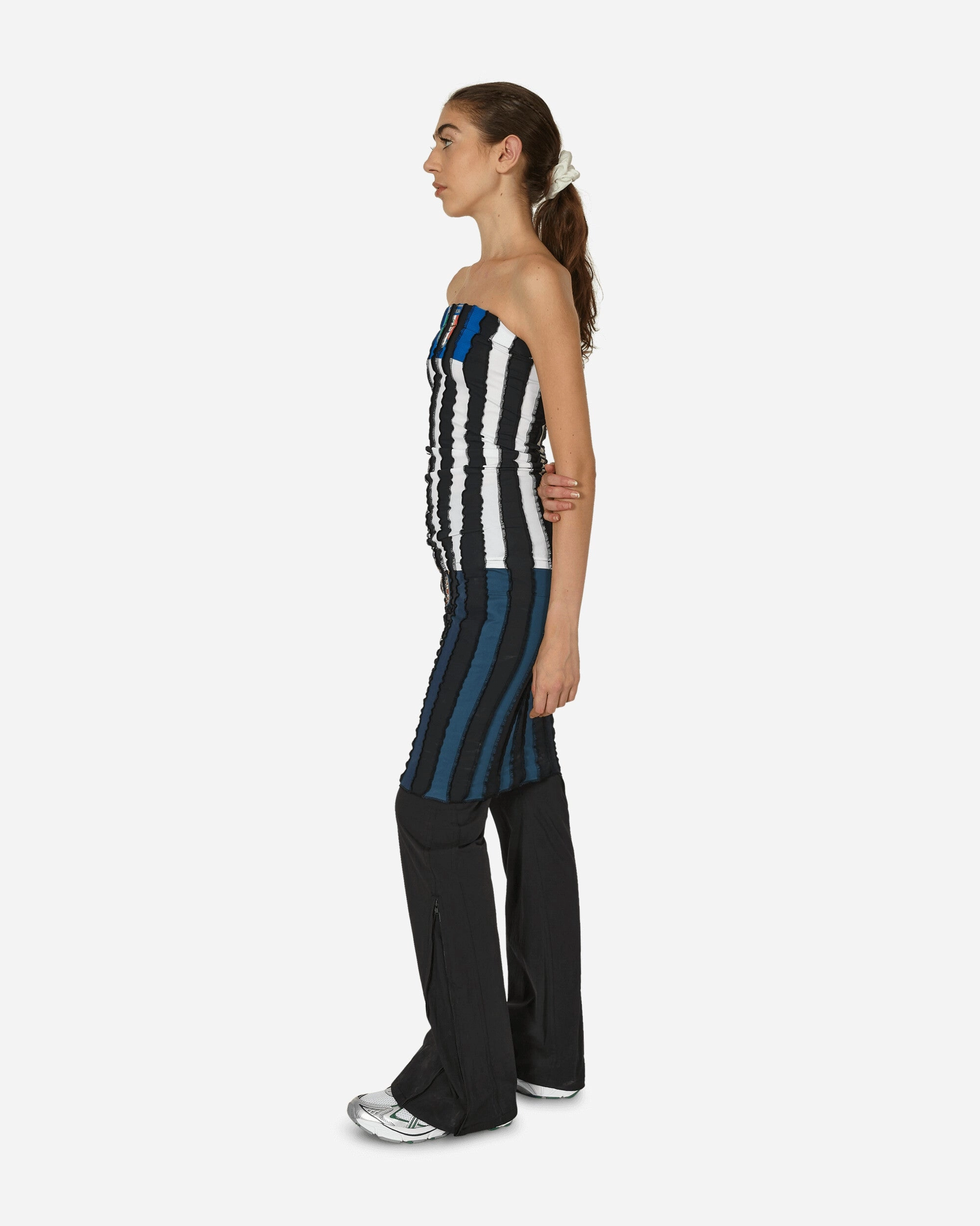 Cut Up Football Tube Dress Black