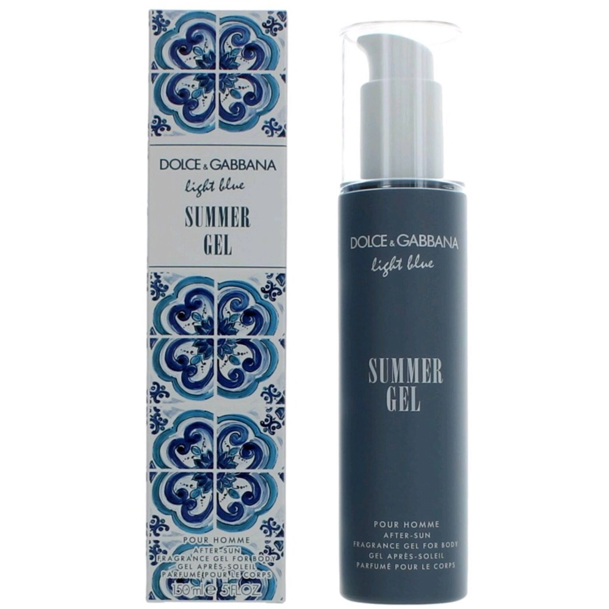 Dolce & Gabbana Men's Summer Gel After Sun - Light Blue Summertime Essence, 5 oz