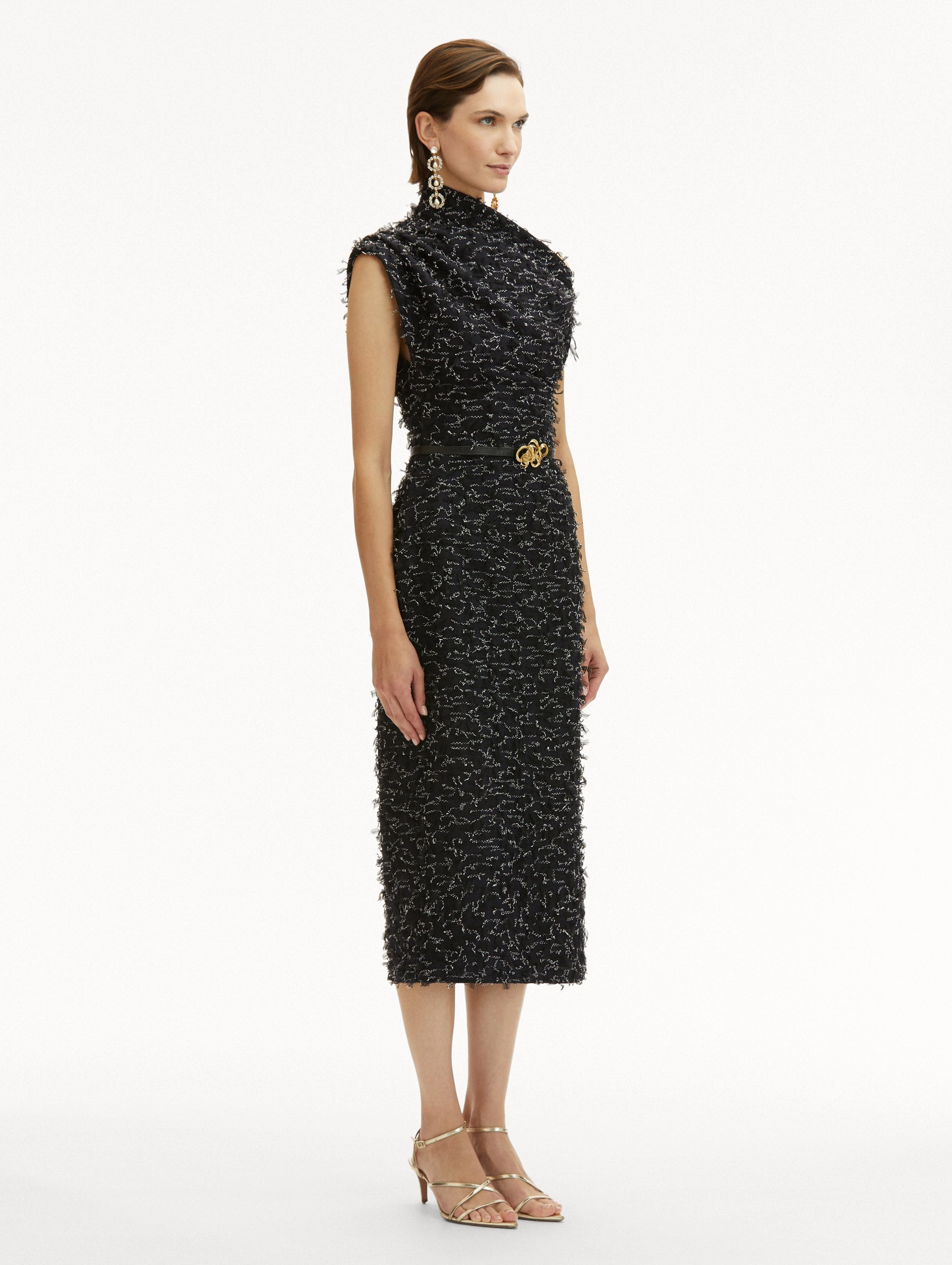 Eyelash Tweed Pencil Dress