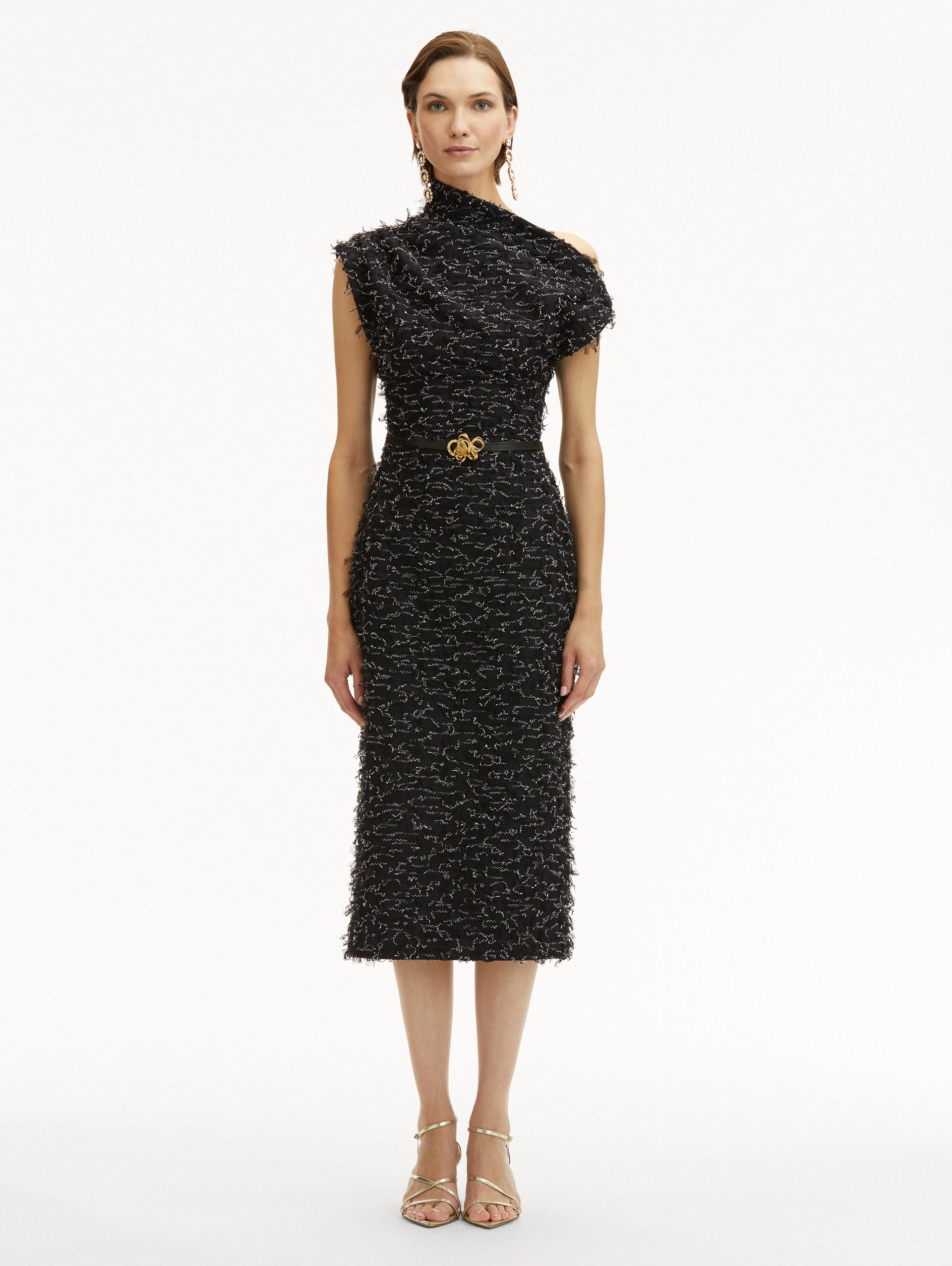 Eyelash Tweed Pencil Dress