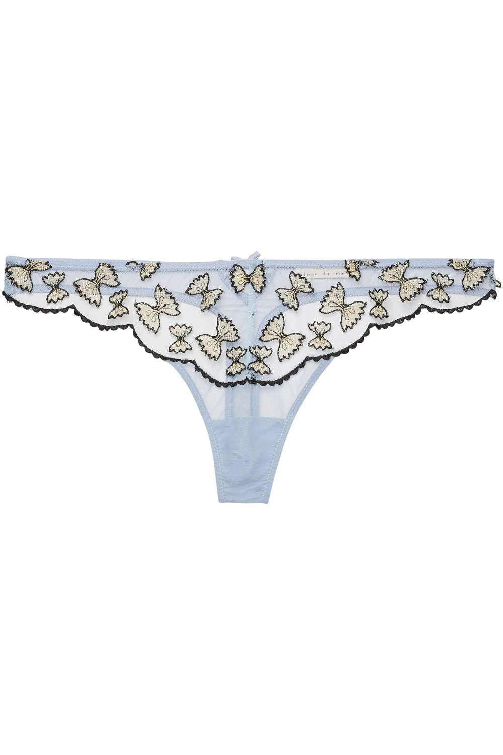 Farfalle Embroidery Thong