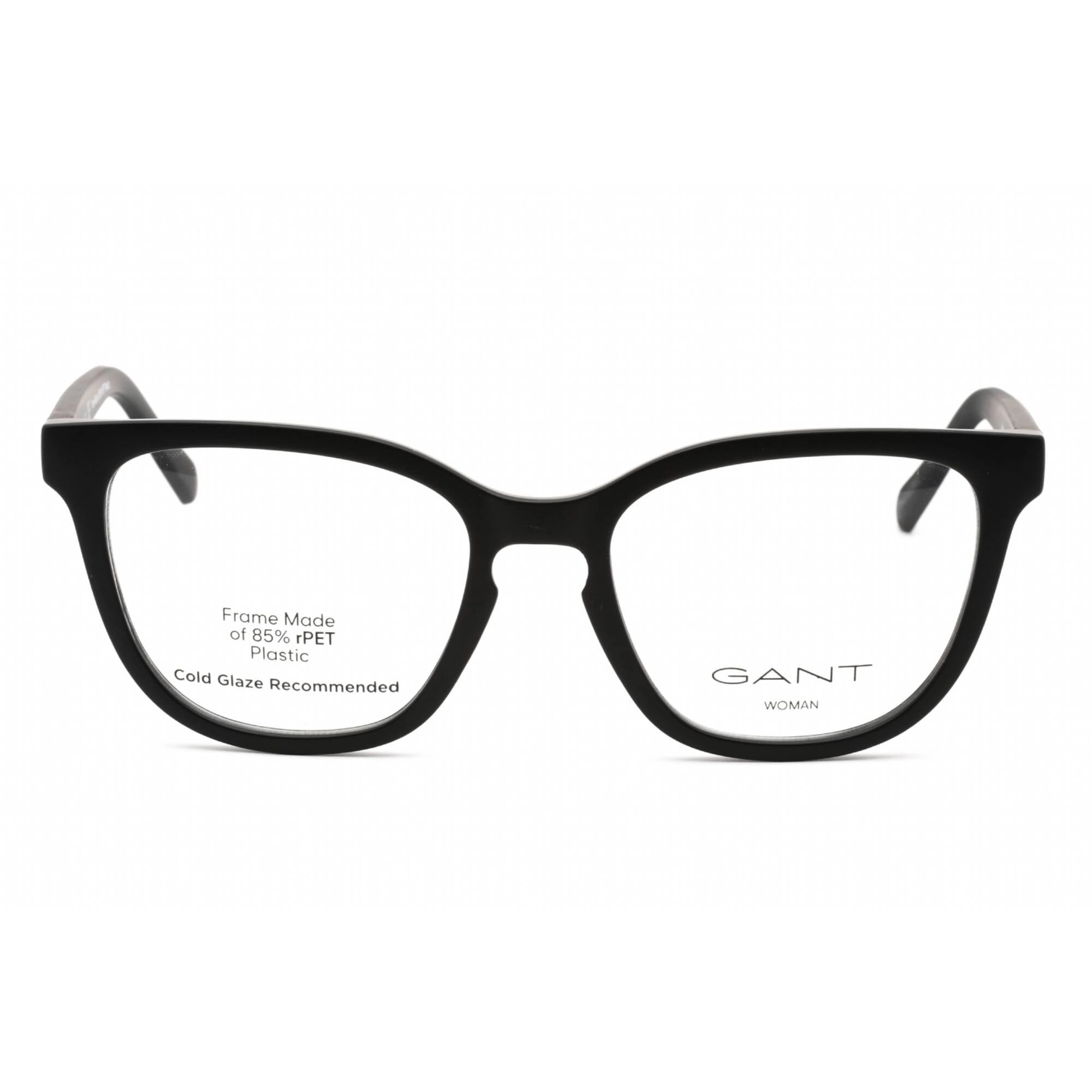 Gant Women's Eyeglasses - Full Rim Shiny Black Rectangular Shape Frame | GA4138 001