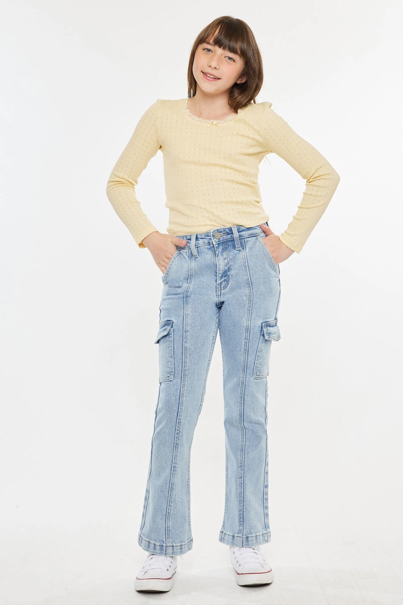 Gormani High Rise Kids Cargo Flare