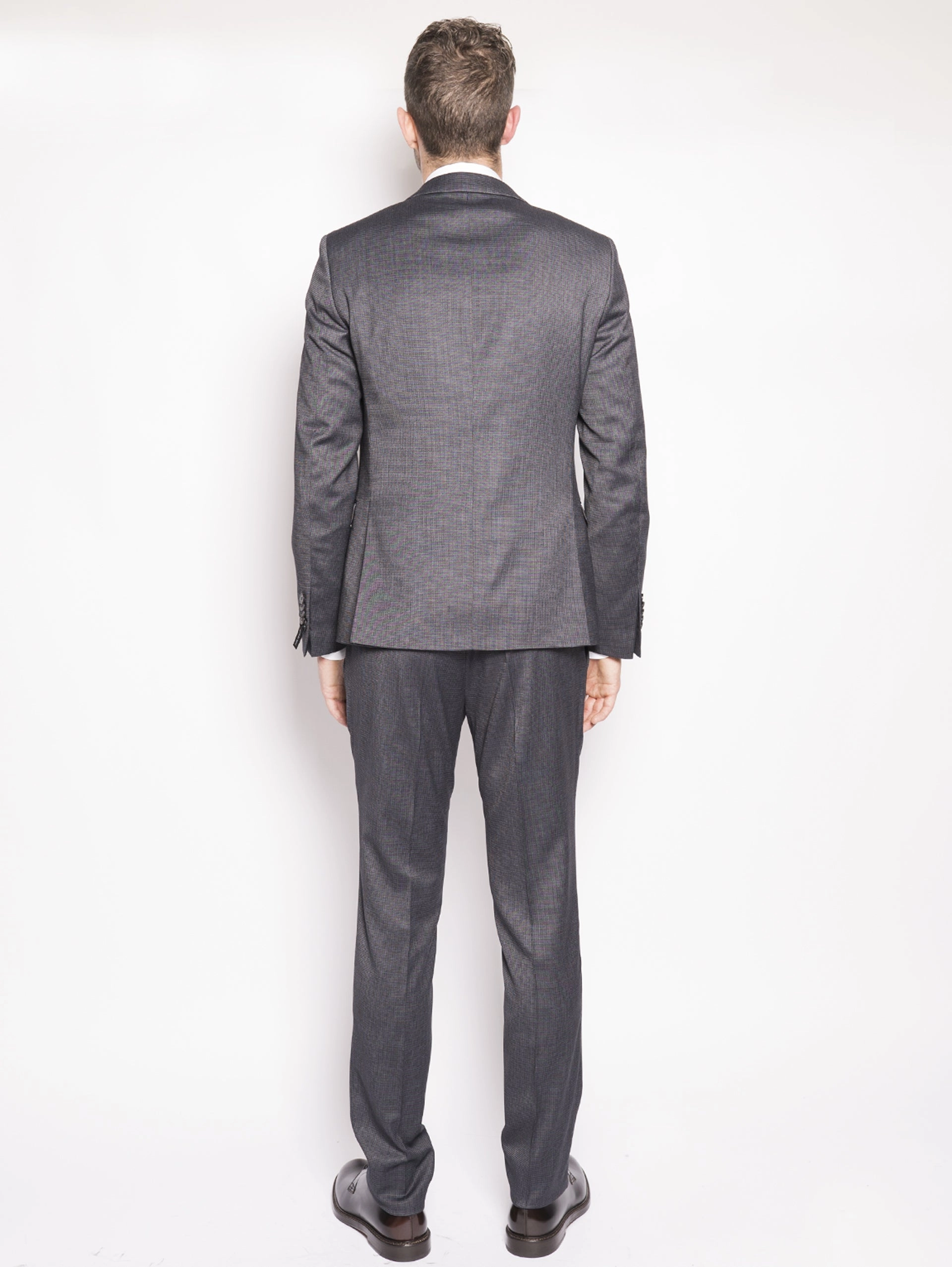 Gray micro patterned dress