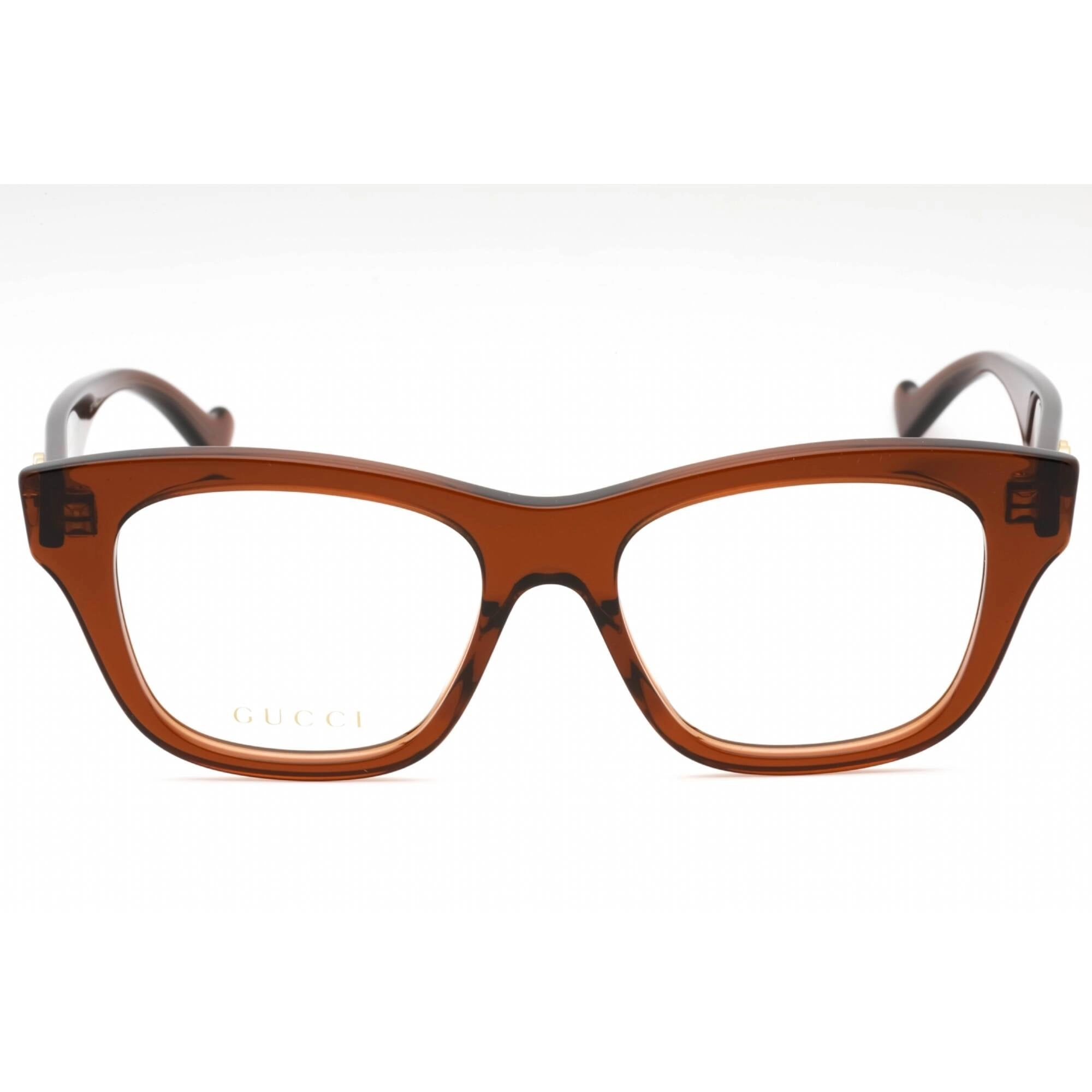 Gucci Women's Eyeglasses - Brown Acetate Cat Eye Shape Frame Clear Lens | GG0999O 003