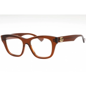 Gucci Women's Eyeglasses - Brown Acetate Cat Eye Shape Frame Clear Lens | GG0999O 003