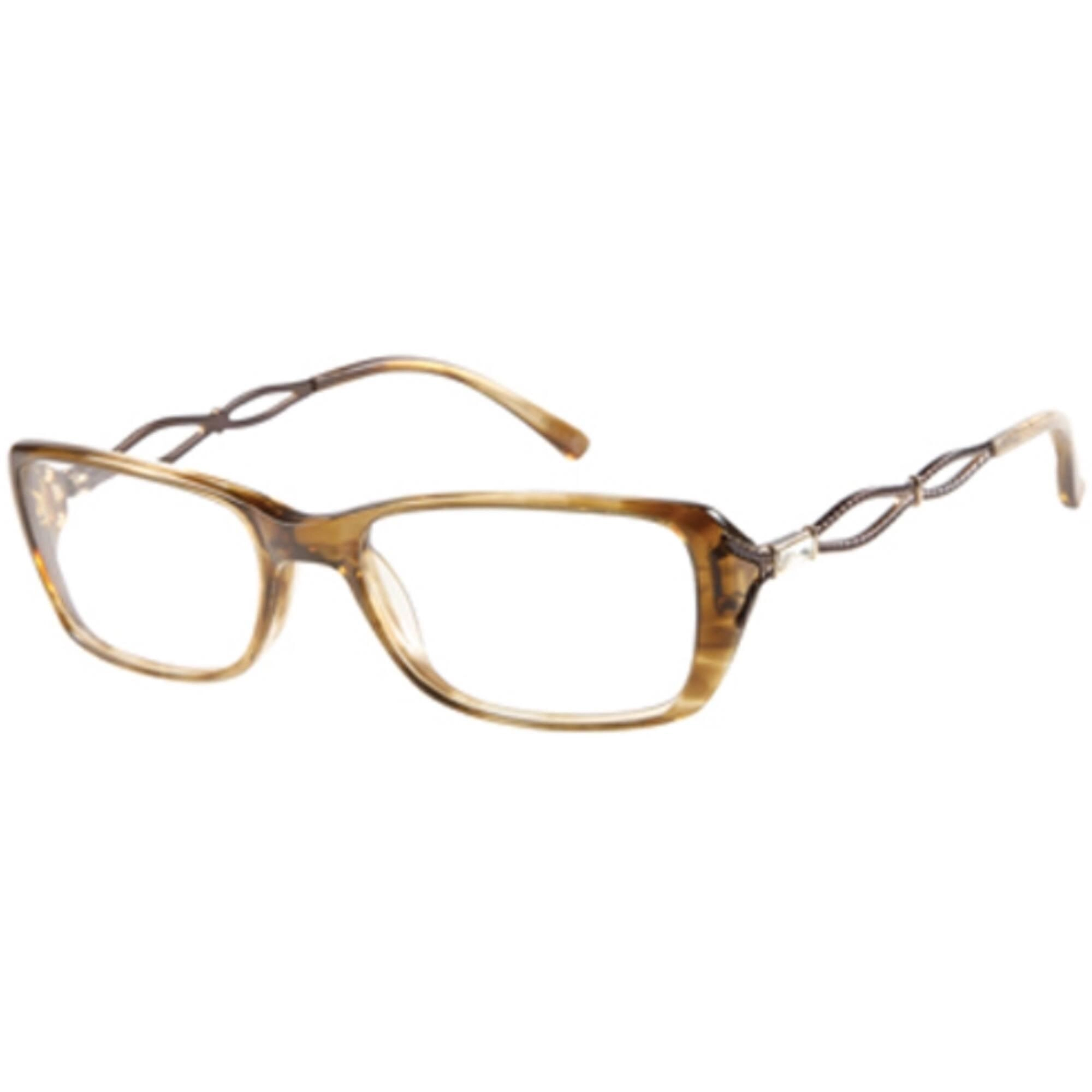 Guess By Marciano Women's Eyeglasses - Brown Horn Full Rim Frame | GM0157 0157 BRNHN