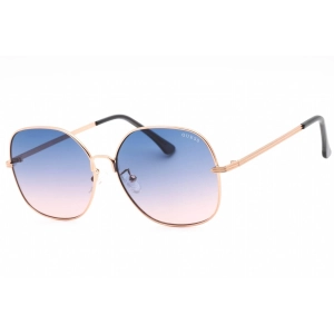 Guess Factory Women's Sunglasses - Gradient Blue Lens Round Metal Frame | GF0385 28W