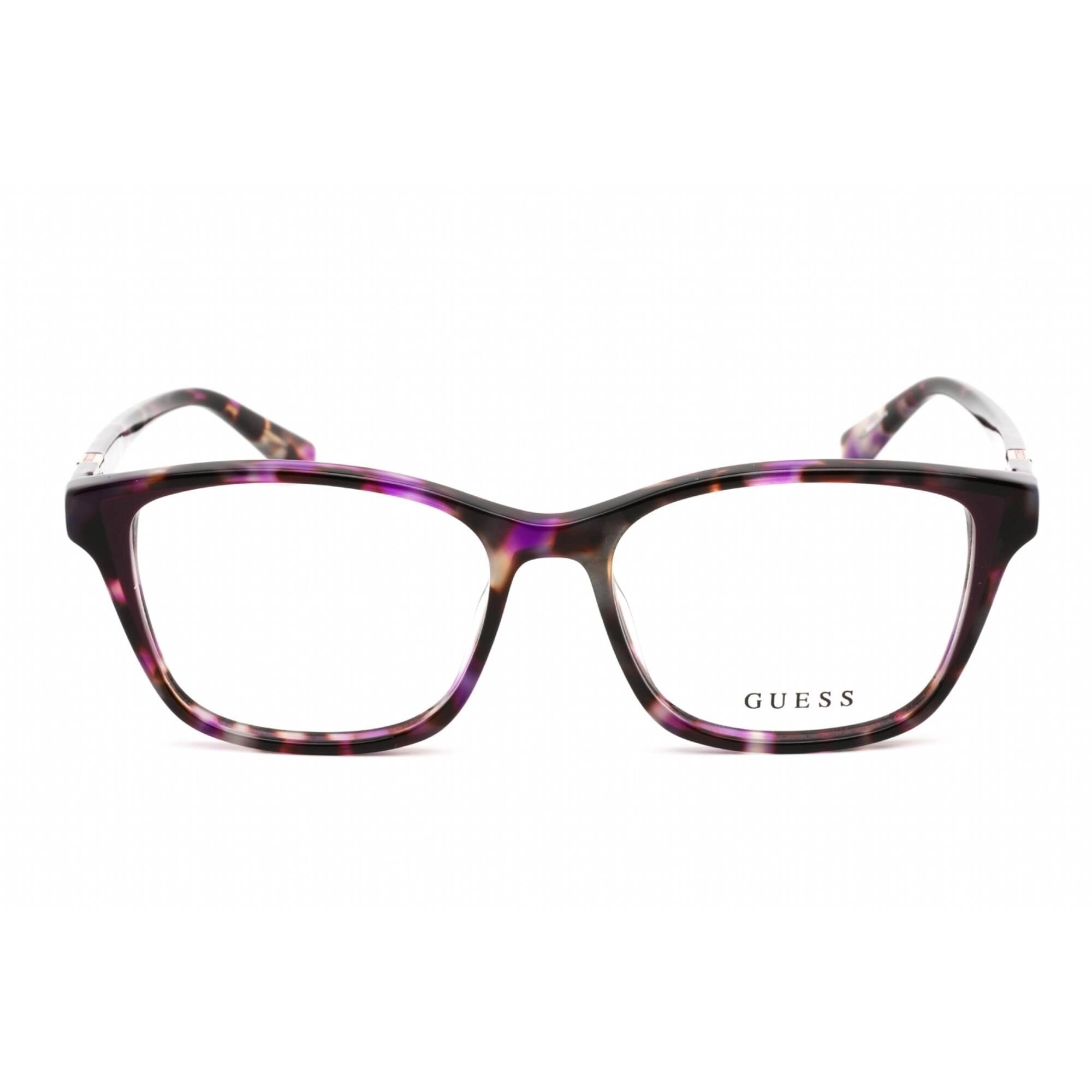 Guess Women's Eyeglasses - Full Rim Rectangular Violet Havana Plastic | GU2810 083