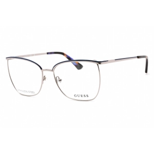 Guess Women's Eyeglasses - Full Rim Shiny Gunmetal Rectangular Frame | GU2878 008