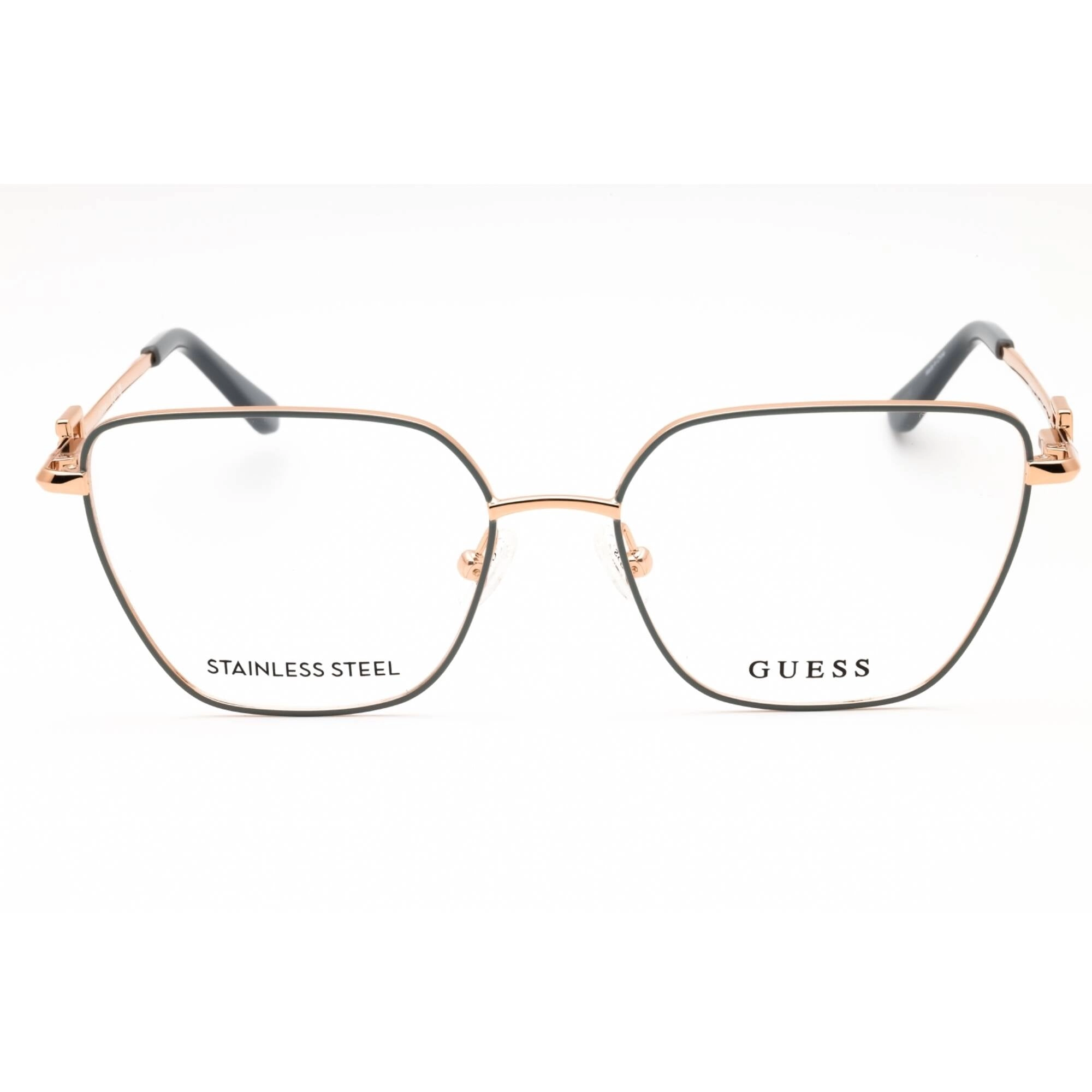 Guess Women's Eyeglasses - Grey/Other Metal Cat Eye Shape Full Rim Frame | GU50110 020