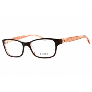 Guess Women's Eyeglasses - Havana Acetate Rectangular Full Rim Frame | GU2591 056