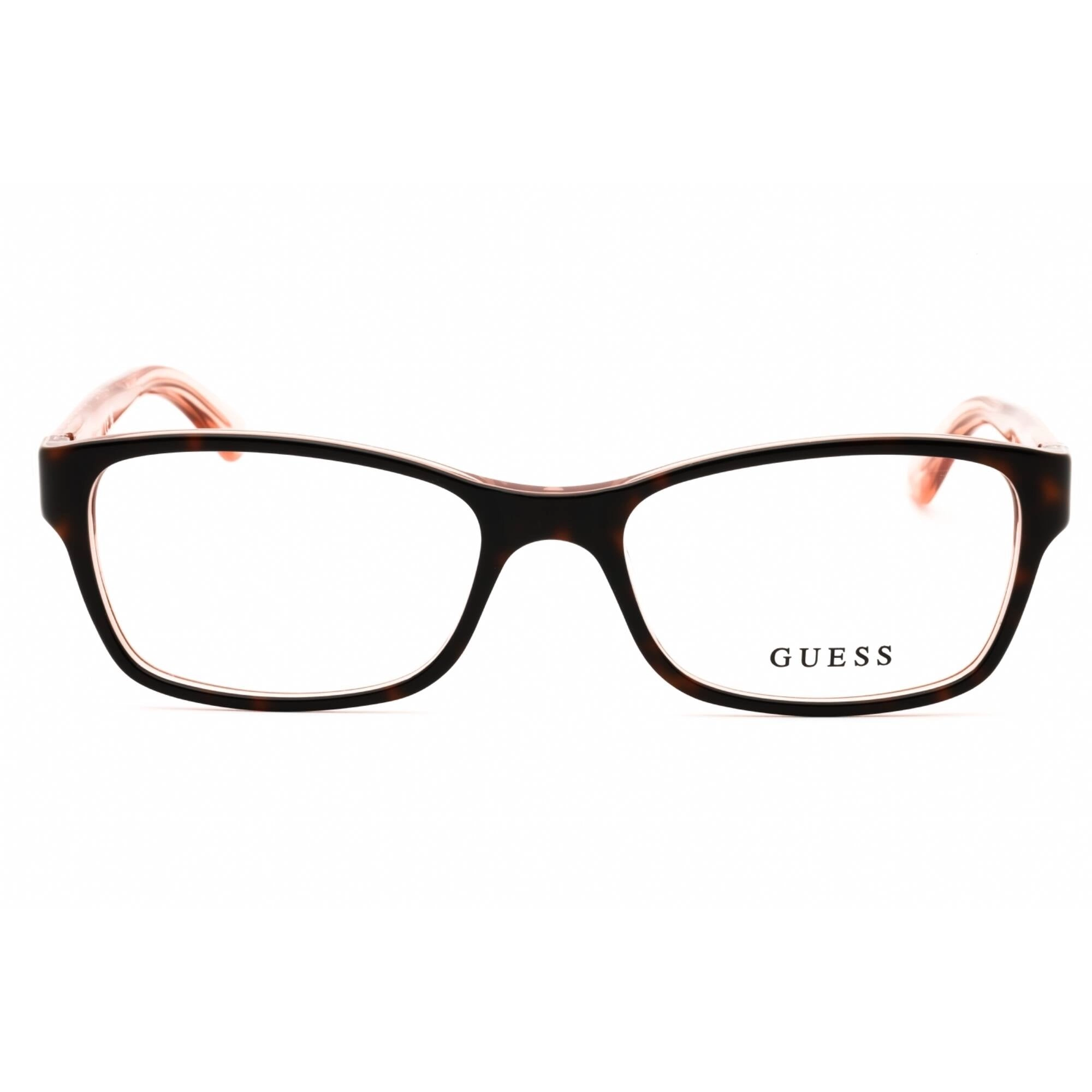 Guess Women's Eyeglasses - Havana Acetate Rectangular Full Rim Frame | GU2591 056