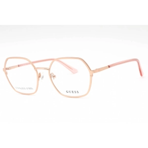 Guess Women's Eyeglasses - Matte Rose Gold Metal Geometric Full Rim Frame | GU2912 029