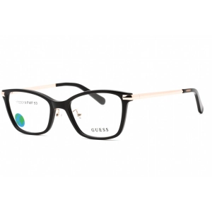 Guess Women's Eyeglasses - Shiny Black Plastic Cat Eye Full Rim Frame | GU2890-D 001