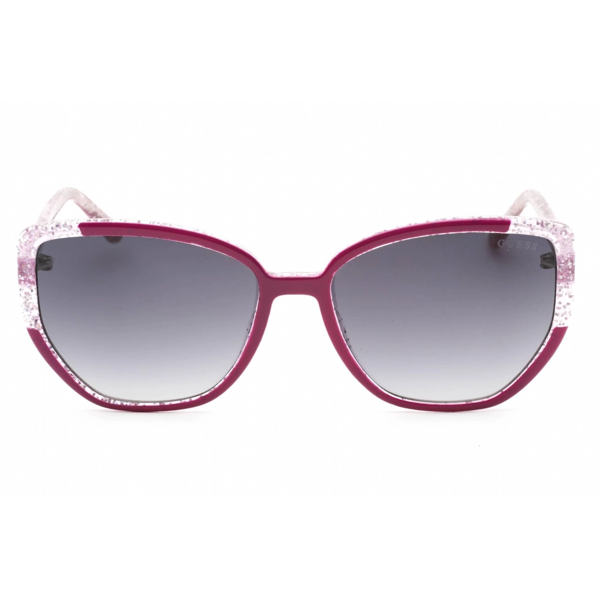 Guess Women's Sunglasses - Gradient Smoke Lens Shiny Violet Cat Eye Frame | GU7882 81B