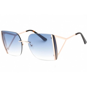Guess Women's Sunglasses - Shiny Rose Gold Rimless Rectangular Frame | GU7718 28W