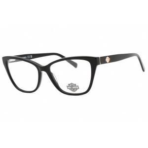 Harley Davidson Women's Eyeglasses - Shiny Black Plastic Cat Eye Frame | HD0573 001