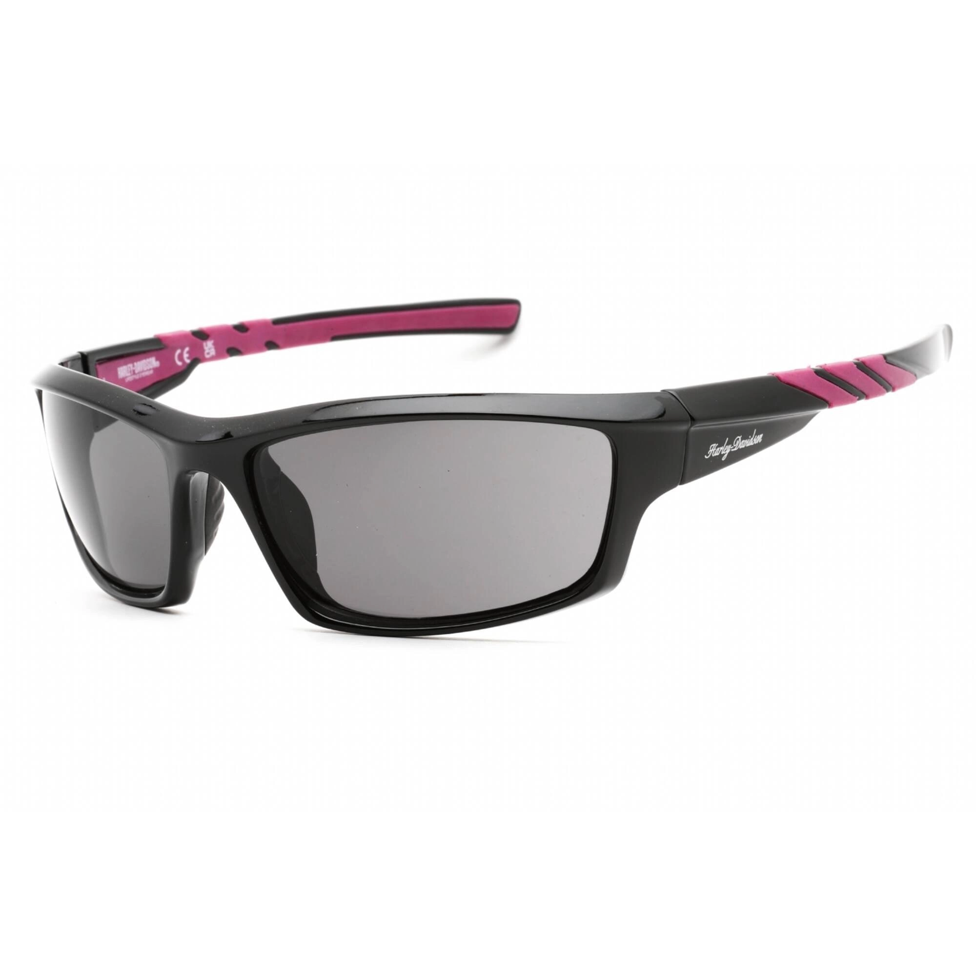 Harley Davidson Women's Sunglasses - Shiny Black Rectangular Shape Frame | HD5045S 01C