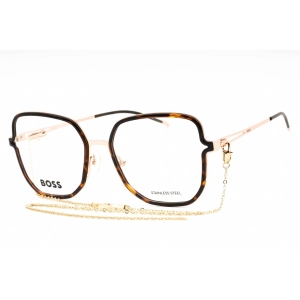 Hugo Boss Women's Eyeglasses - Gold Havana Plastic Square Frame | BOSS 1394 006J 00