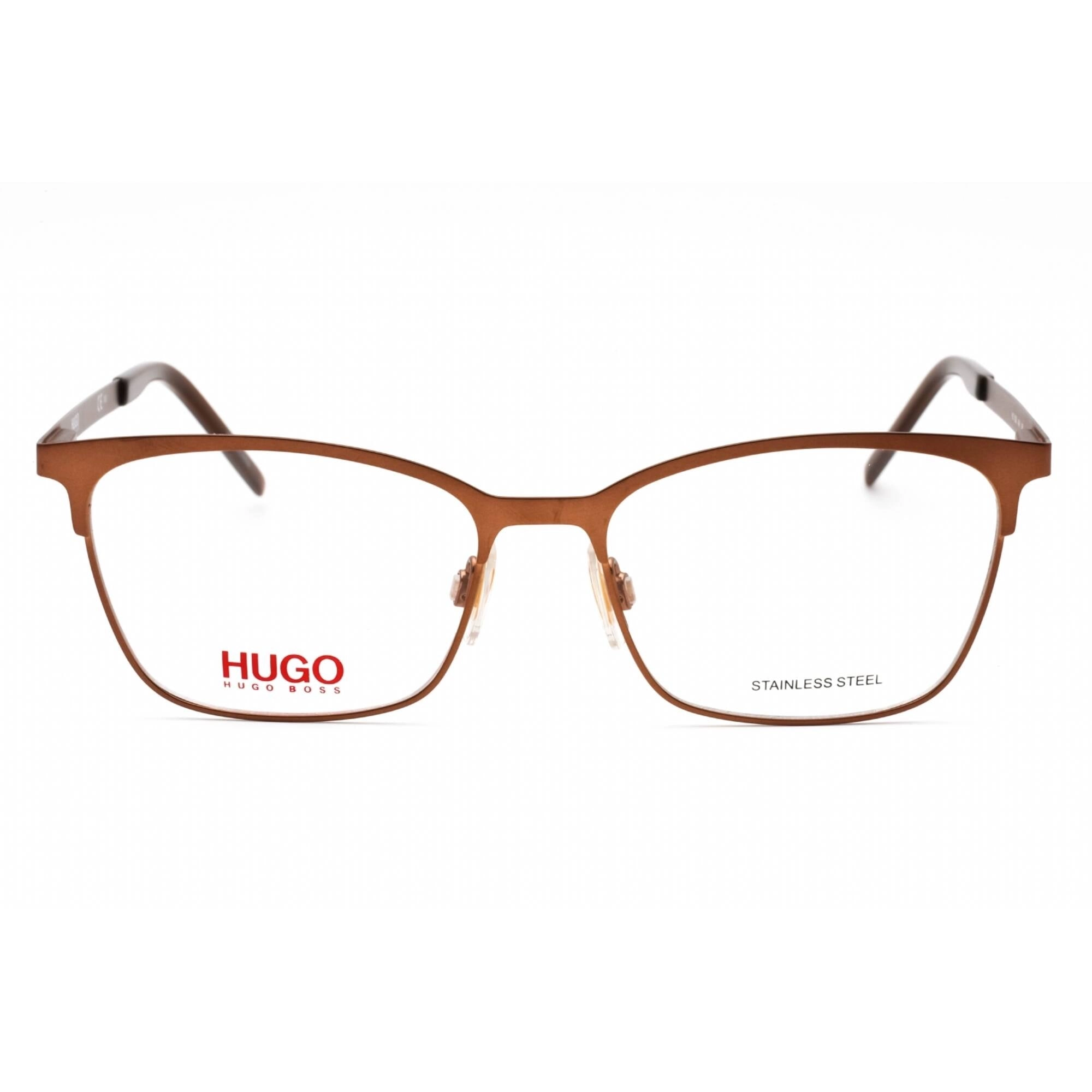 Hugo Women's Eyeglasses - Matte Brown Metal Cat Eye Full Rim Frame | HG 1083 04IN 00